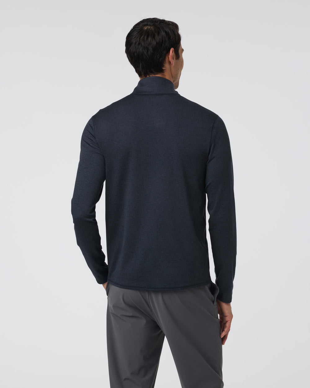 Vuori Ponto Half Zip Mock Neck Ink Heather