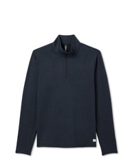 Vuori Ponto Half Zip Mock Neck Ink Heather
