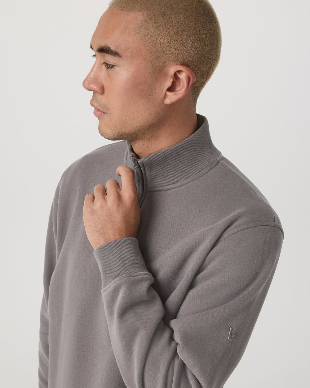 Vuori Seaside 1/2 Zip Classic Men's Cavern Grey Pullover