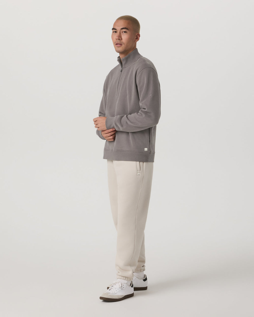 Vuori Seaside 1/2 Zip Classic Men's Cavern Grey Pullover