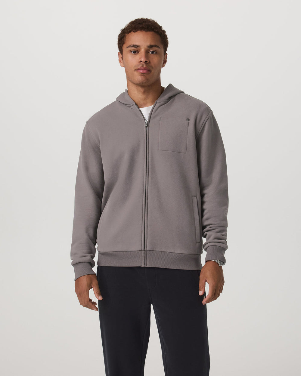 Vuori Seaside Full Zip 2.0 Men's Cavern Grey Full Zip Hoodie
