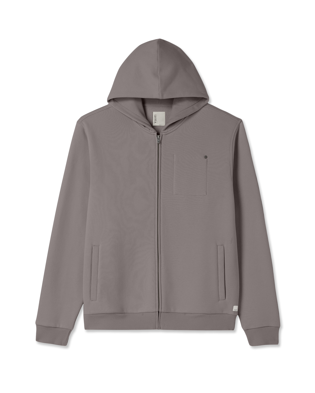 Vuori Seaside Full Zip 2.0 Men's Cavern Grey Full Zip Hoodie