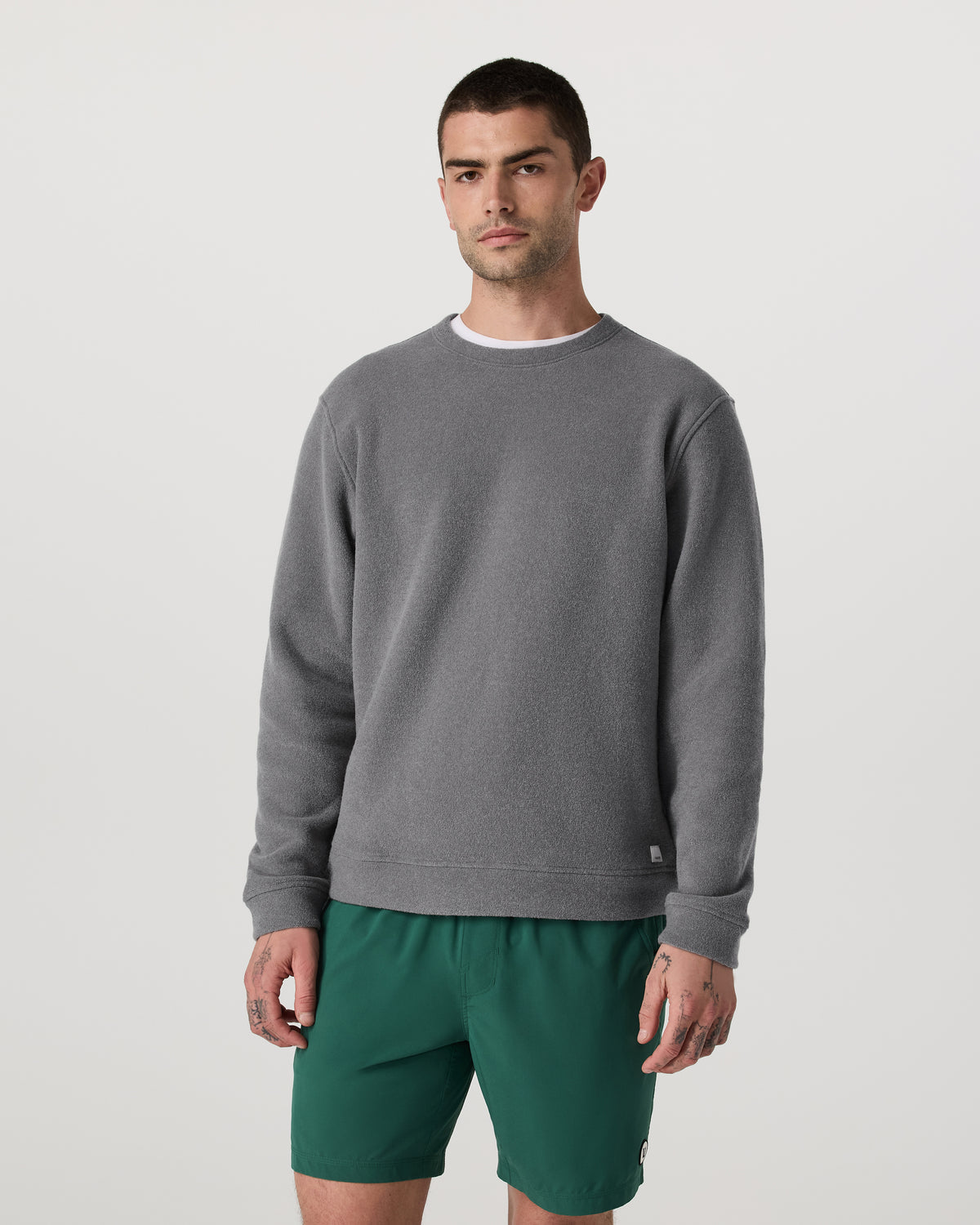 Vuori Beach Fleece Crew Men's Pinecone Heather Crewneck