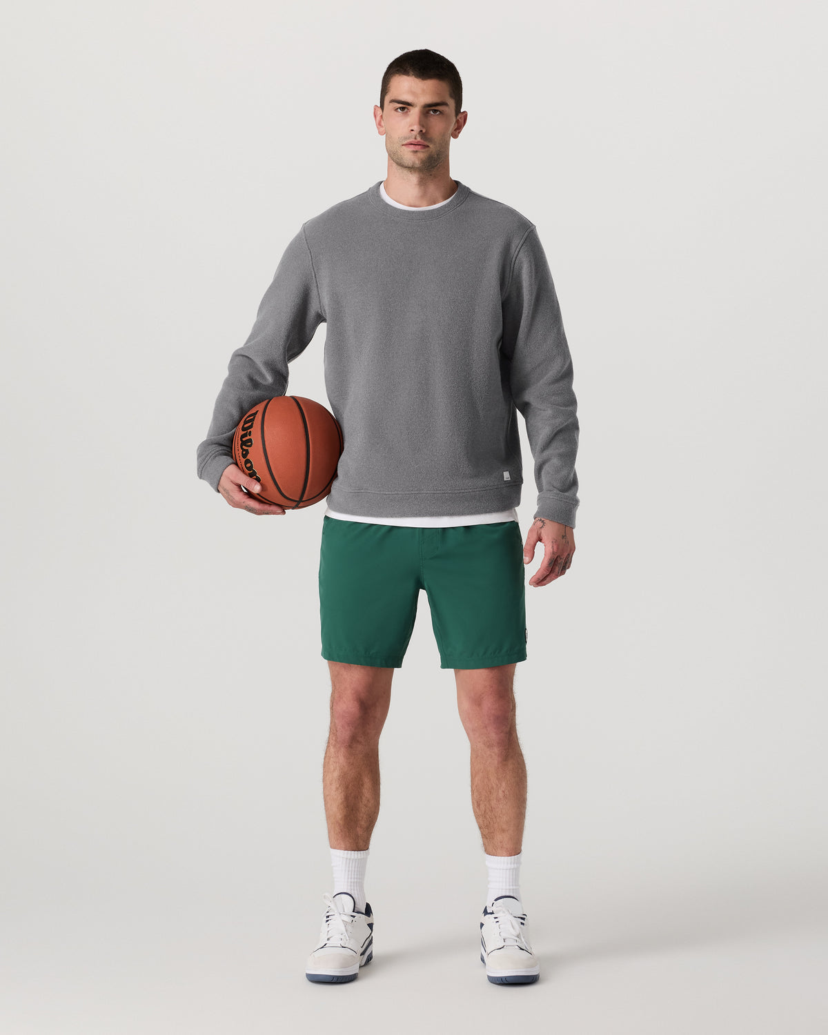 Vuori Beach Fleece Crew Men's Pinecone Heather Crewneck