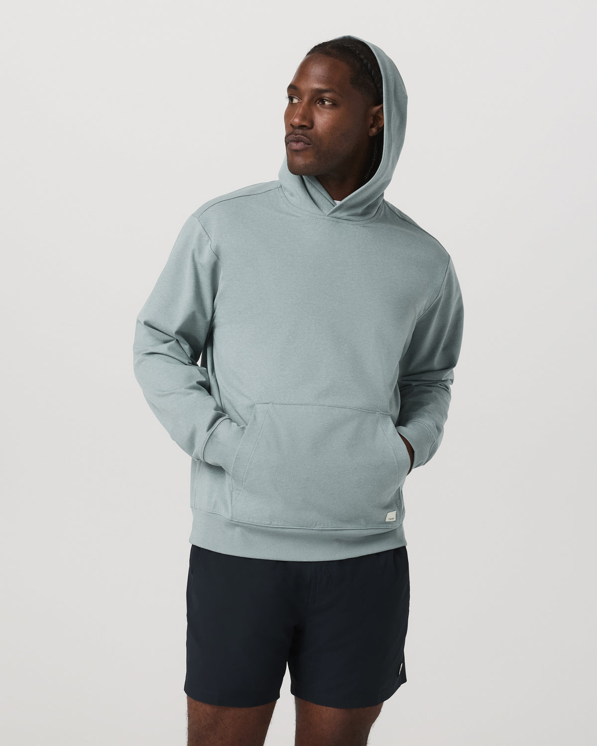 Vuori Men's Coronado Pullover Hoodie 2.0 Misty Blue Heather