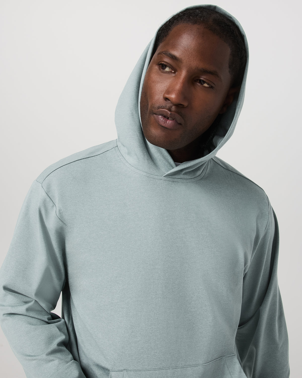 Vuori Men's Coronado Pullover Hoodie 2.0 Misty Blue Heather
