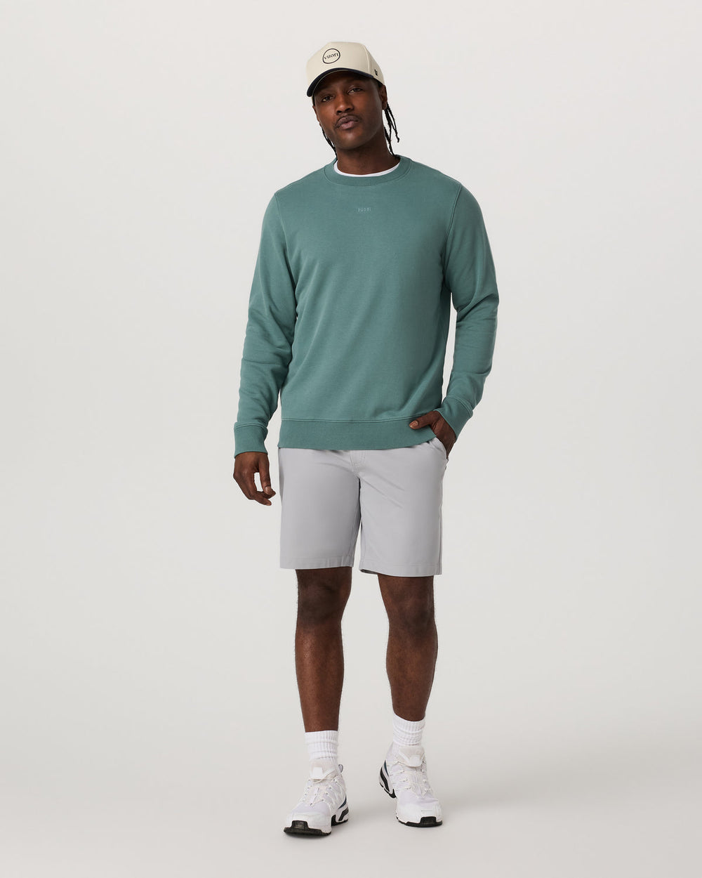 Vuori Cypress Logo Crew Men's Bluegrass Sweatshirt