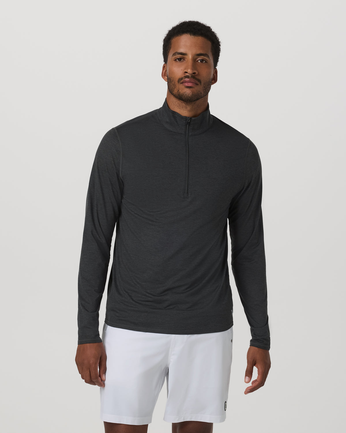 Vuori Ease Performance Half Zip 2.0 Charcoal Heather
