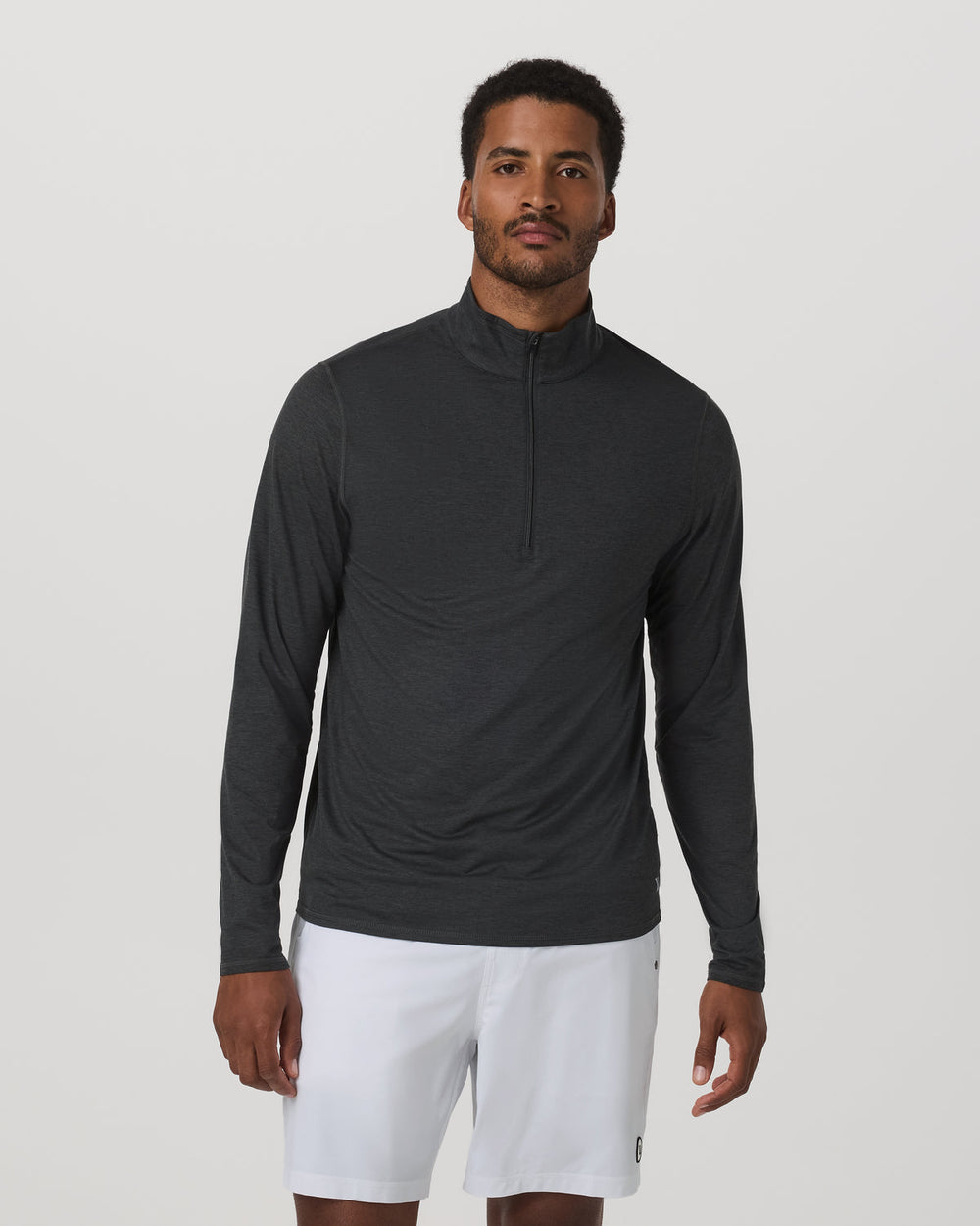 Vuori Ease Performance Half Zip 2.0 Charcoal Heather