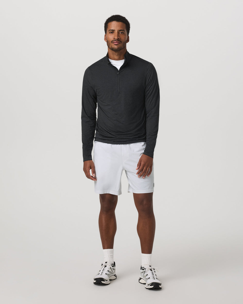 Vuori Ease Performance Half Zip 2.0 Charcoal Heather