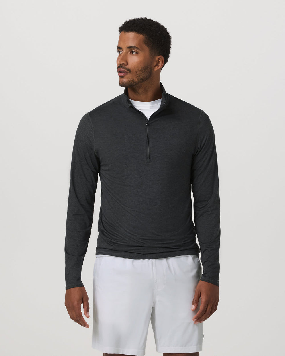 Vuori Ease Performance Half Zip 2.0 Charcoal Heather
