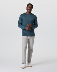 Vuori Ponto Performance Crew Deep Sea Heather Pullover