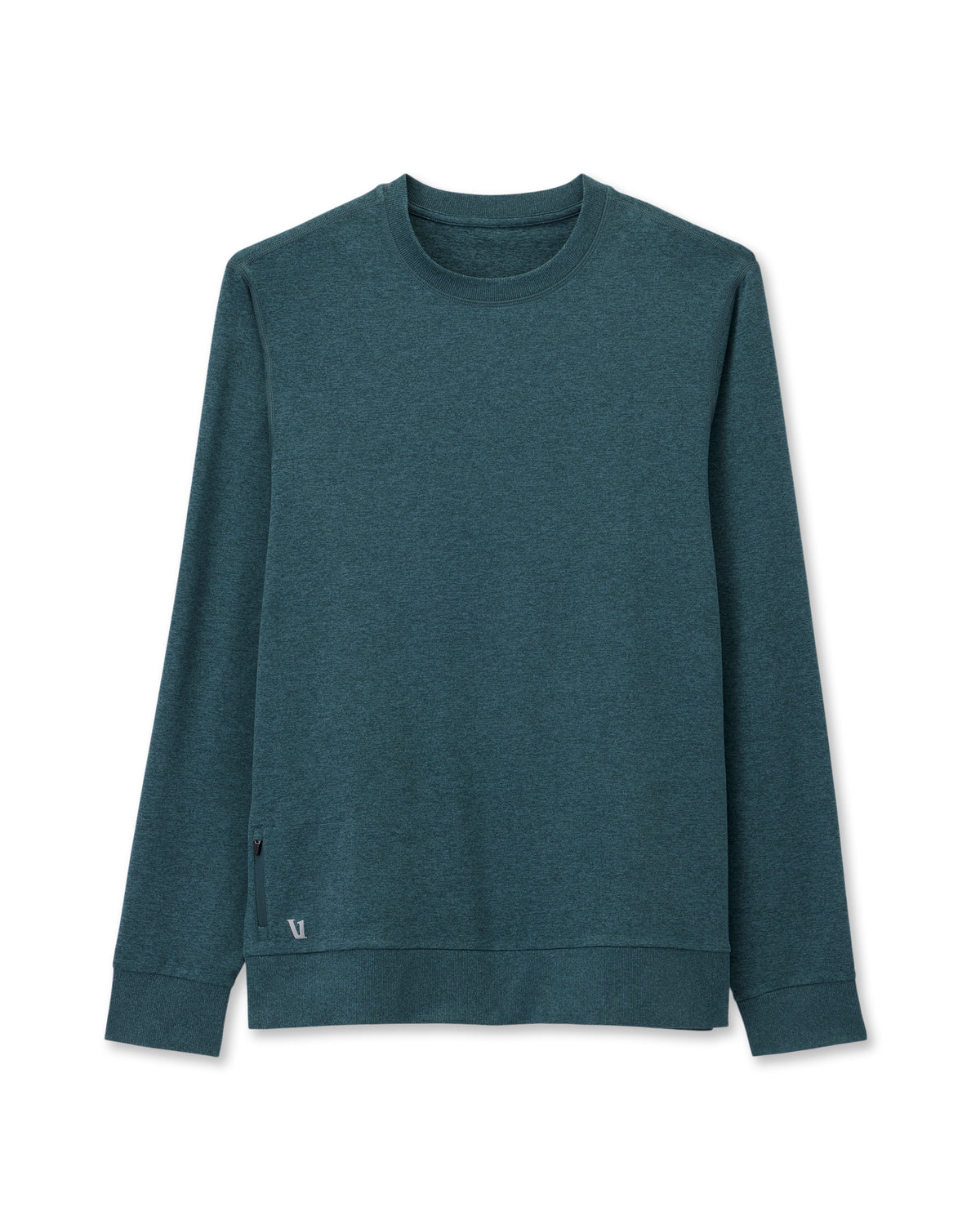 Vuori Ponto Performance Crew Deep Sea Heather Pullover