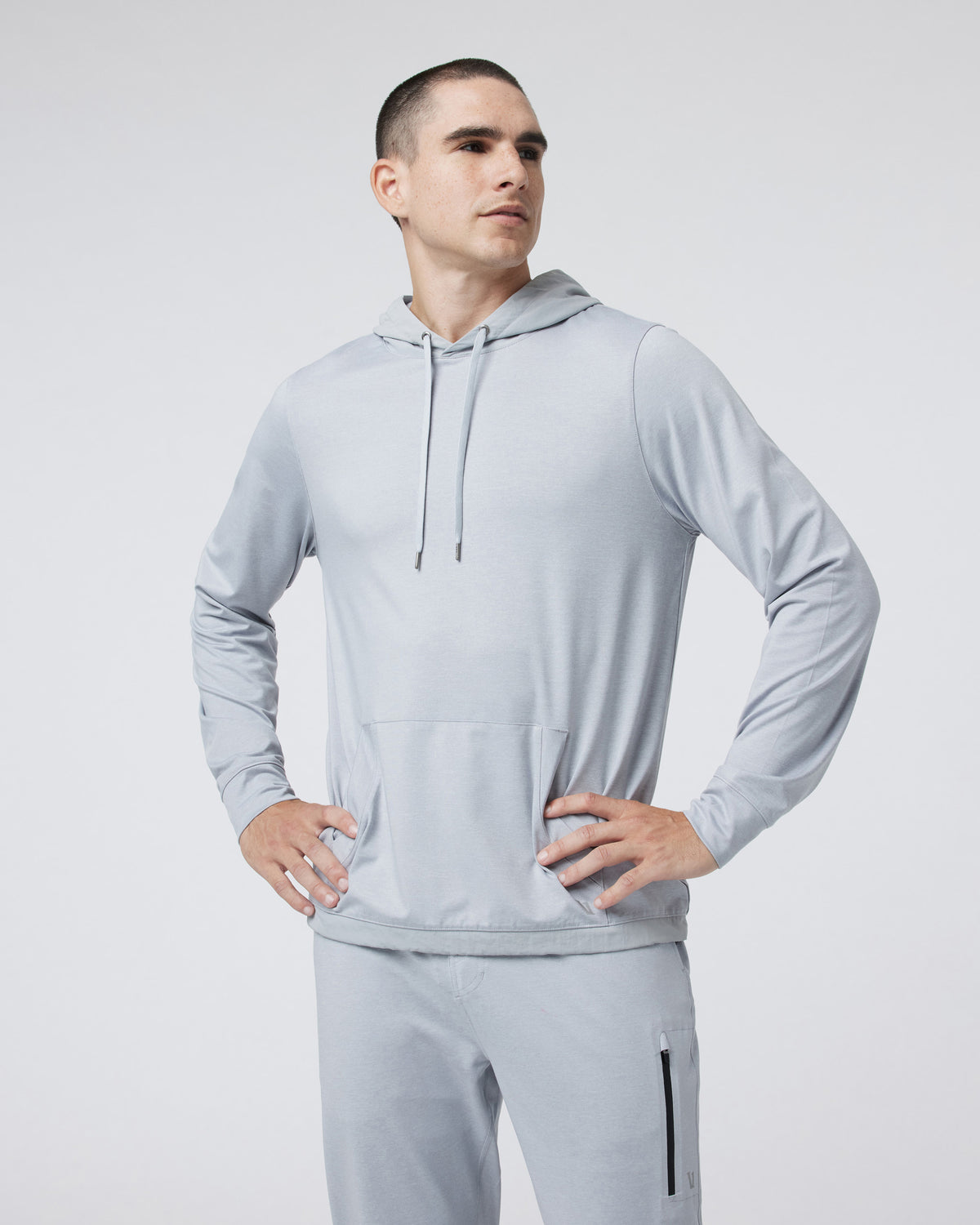 Vuori Sunday Element Hoodie Men's Platinum White Hoodie