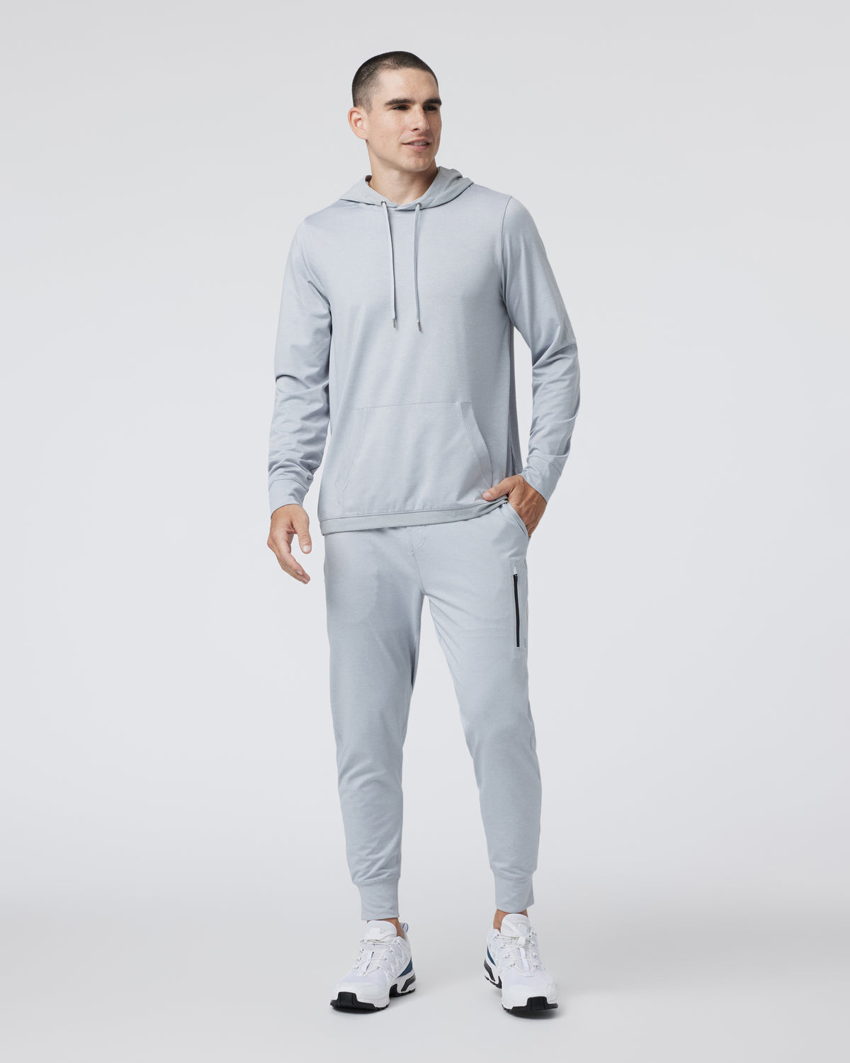 Vuori Sunday Element Hoodie Men's Platinum White Hoodie