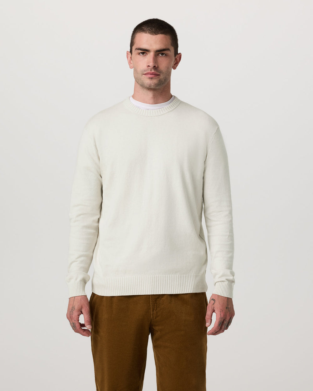 Vuori Fluent Sweater Men's Winter Grey Cashmere Sweater