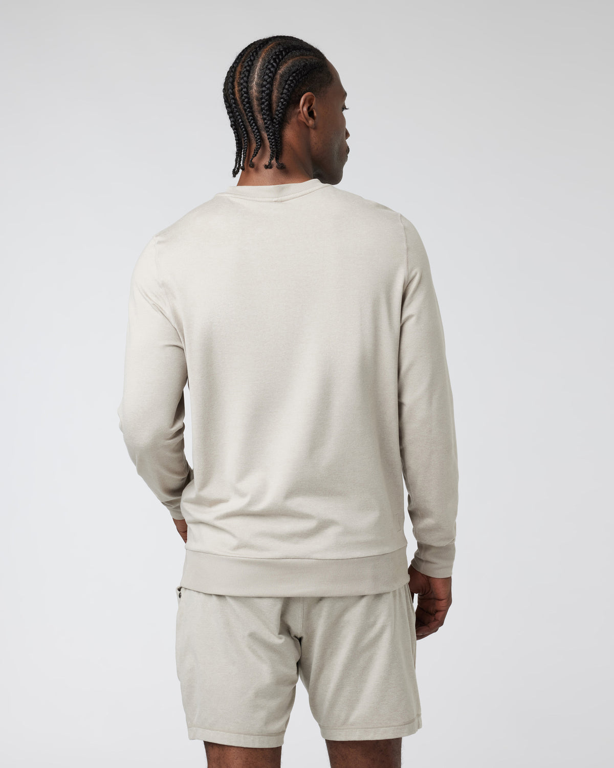 Vuori Ponto Performance Crew Dark Salt Heather Pullover