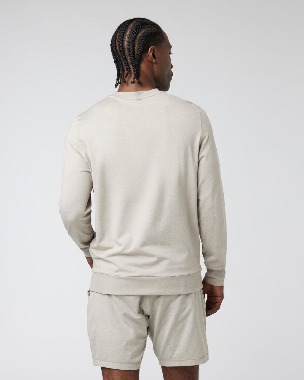 Vuori Ponto Performance Crew Dark Salt Heather Pullover