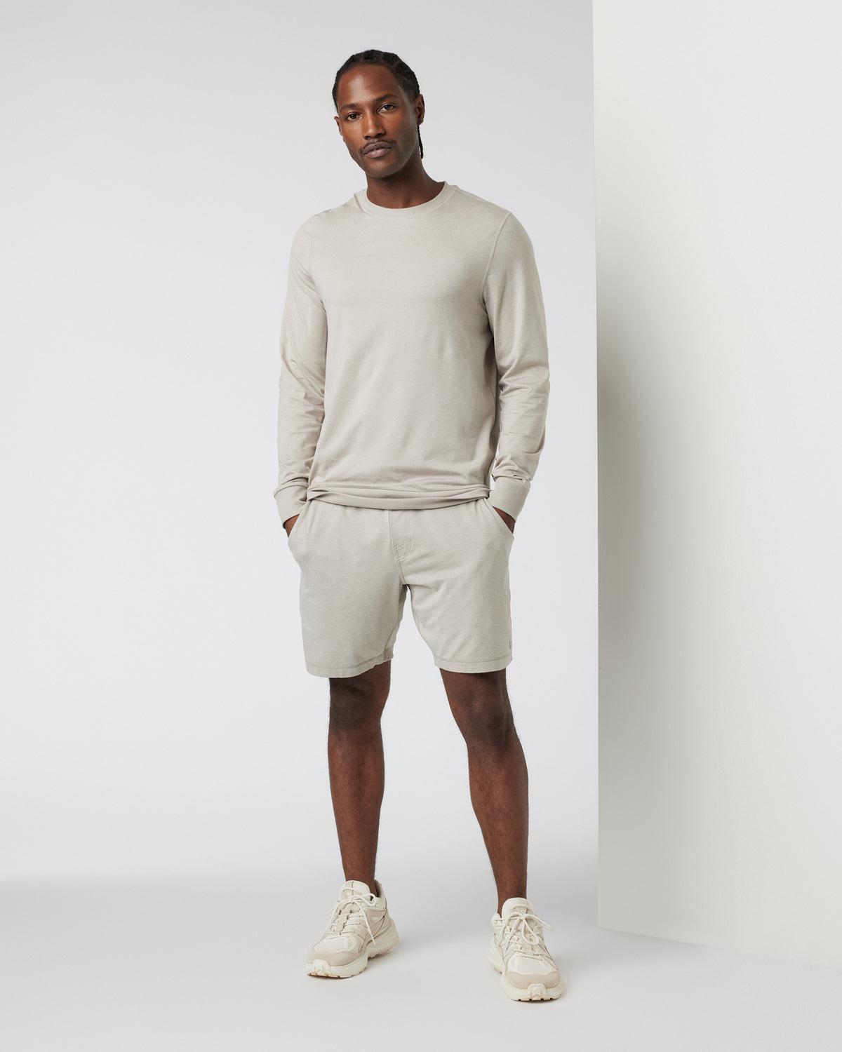 Vuori Ponto Performance Crew Dark Salt Heather Pullover
