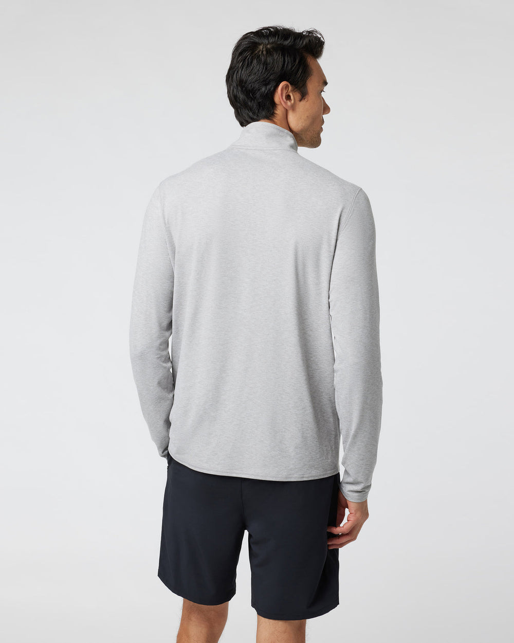 Vuori Ease Performance Half Zip 2.0 Light Heather Grey