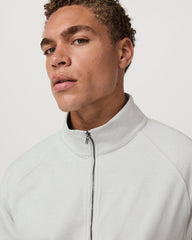 Vuori Coronado Novelty Full Zip Salt Heather Mock Neck Jacket