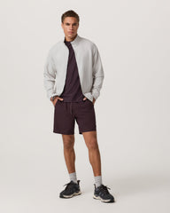 Vuori Coronado Novelty Full Zip Salt Heather Mock Neck Jacket