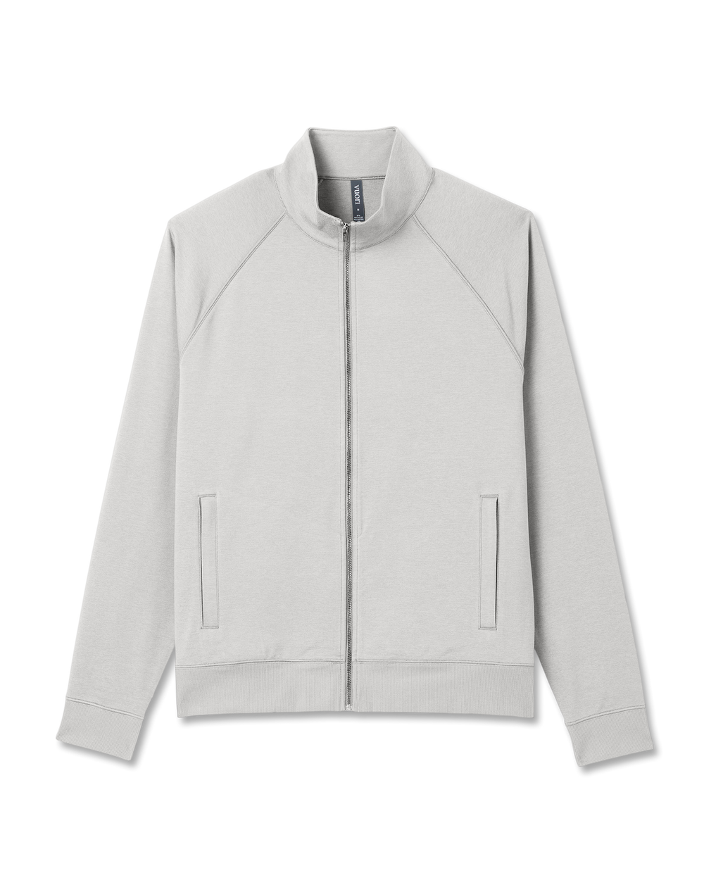 Vuori Coronado Novelty Full Zip Salt Heather Mock Neck Jacket