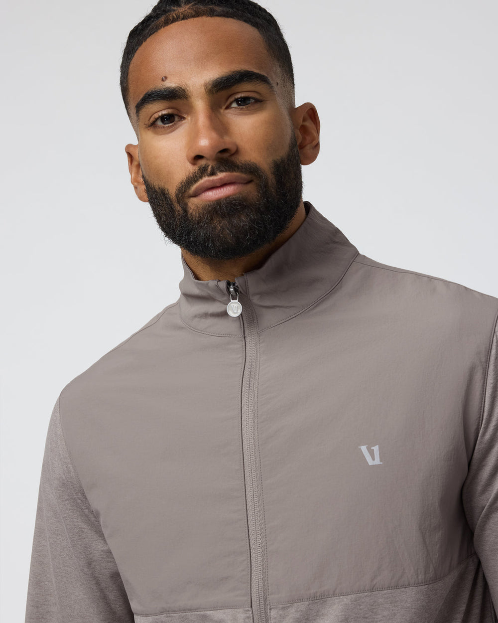 Vuori Sunday Element Track Jacket Mocha Heather