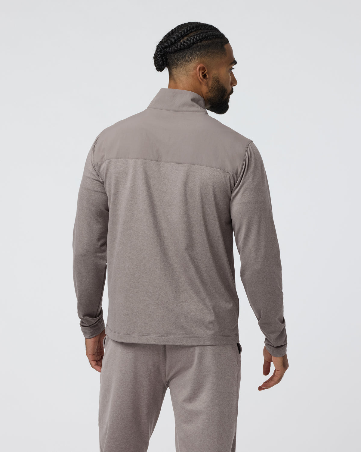 Vuori Sunday Element Track Jacket Mocha Heather