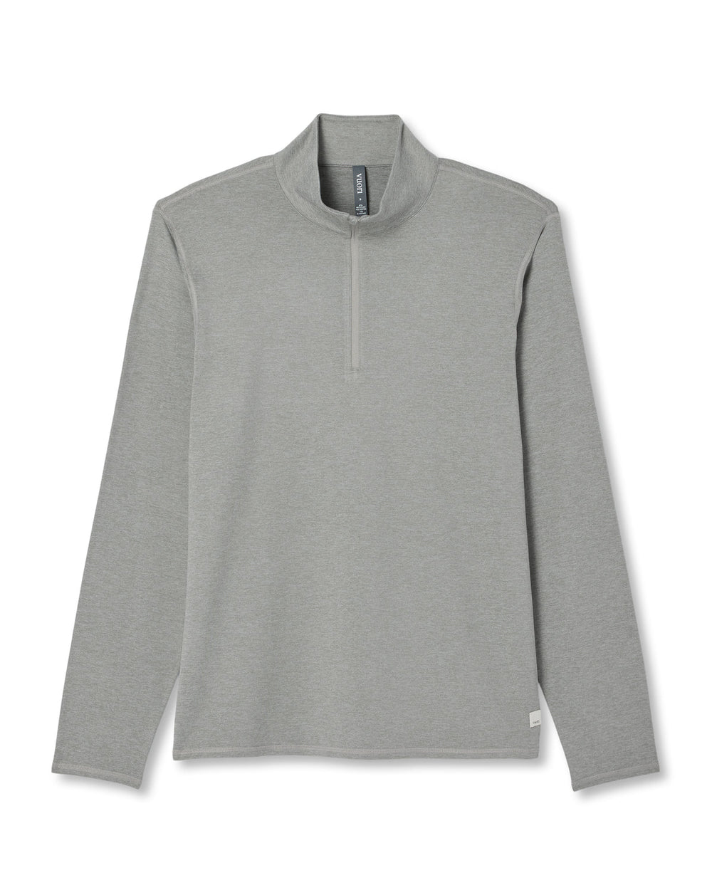 Vuori Ponto 1/2 Zip Mock Neck Men's Driftwood Heather Top