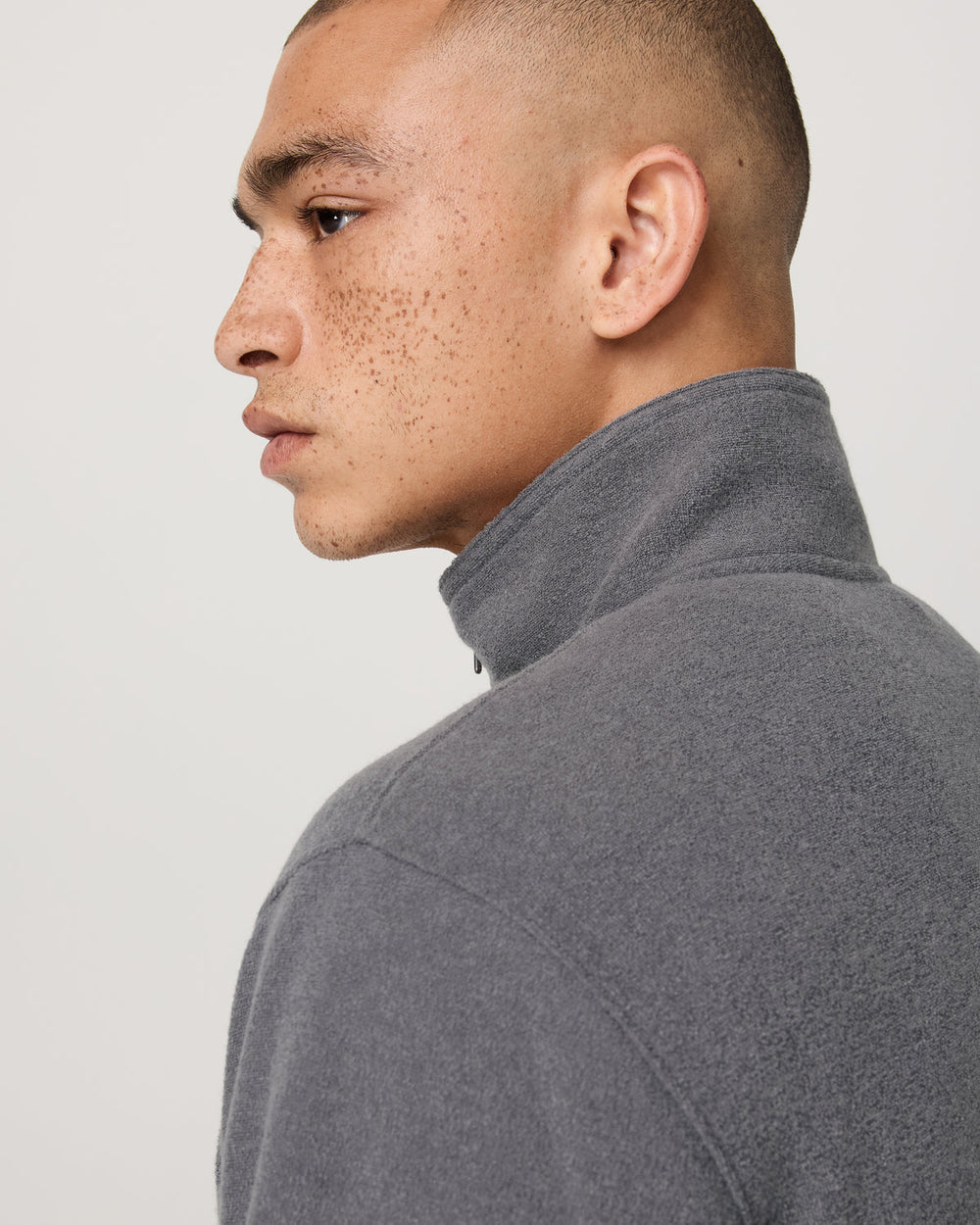 Vuori Beach Fleece 1/2 Zip - Relaxed Pinecone Heather Pullover
