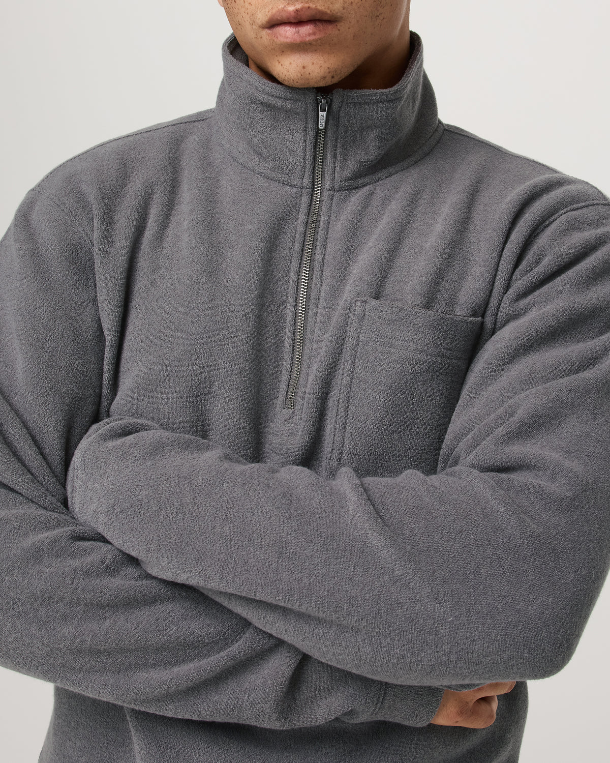 Vuori Beach Fleece 1/2 Zip - Relaxed Pinecone Heather Pullover