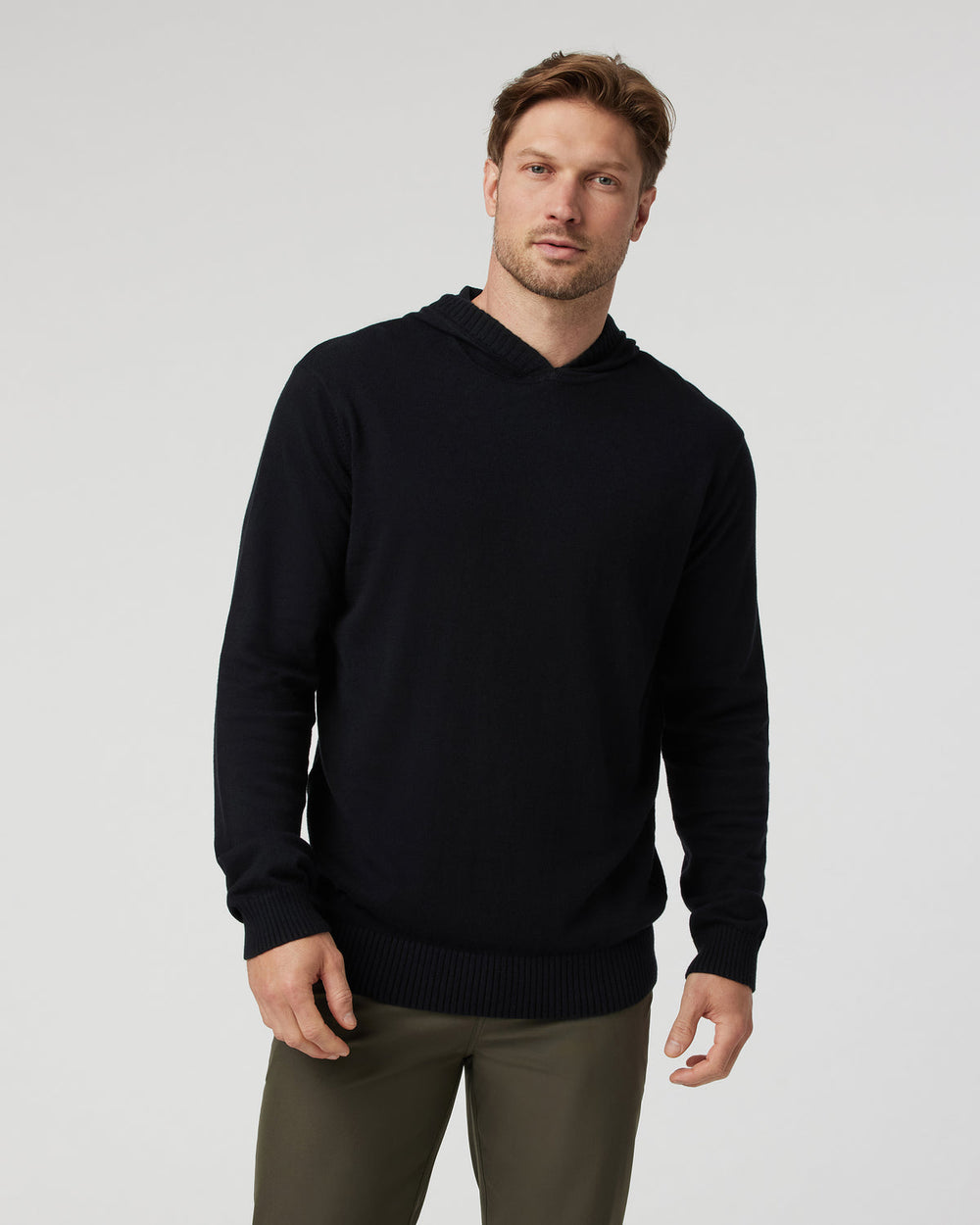 Vuori Fluent Sweater Hoodie Black Cotton Cashmere Hoodie