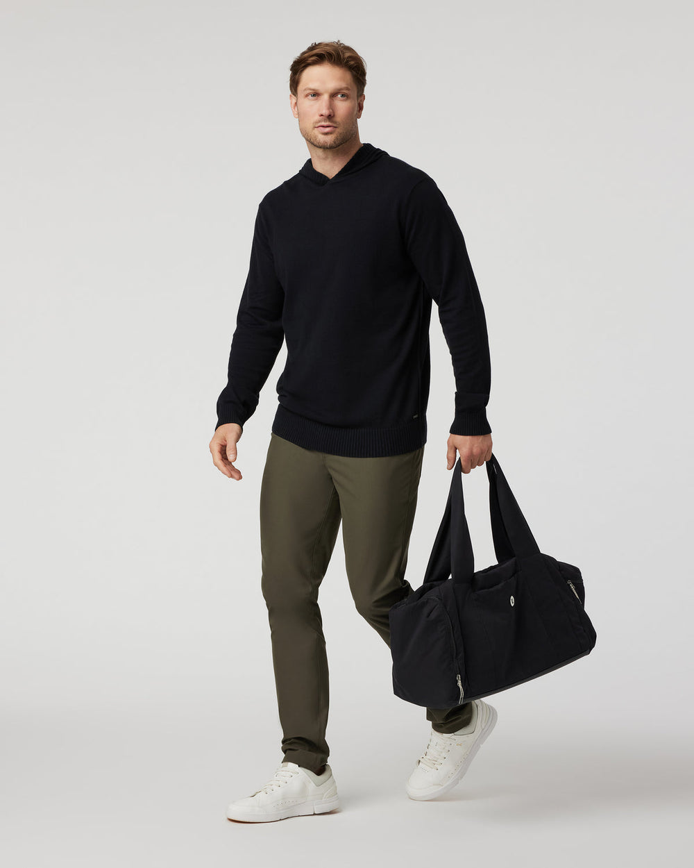 Vuori Fluent Sweater Hoodie Black Cotton Cashmere Hoodie