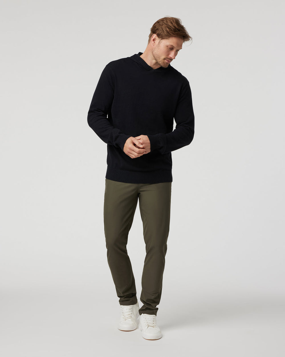 Vuori Fluent Sweater Hoodie Black Cotton Cashmere Hoodie