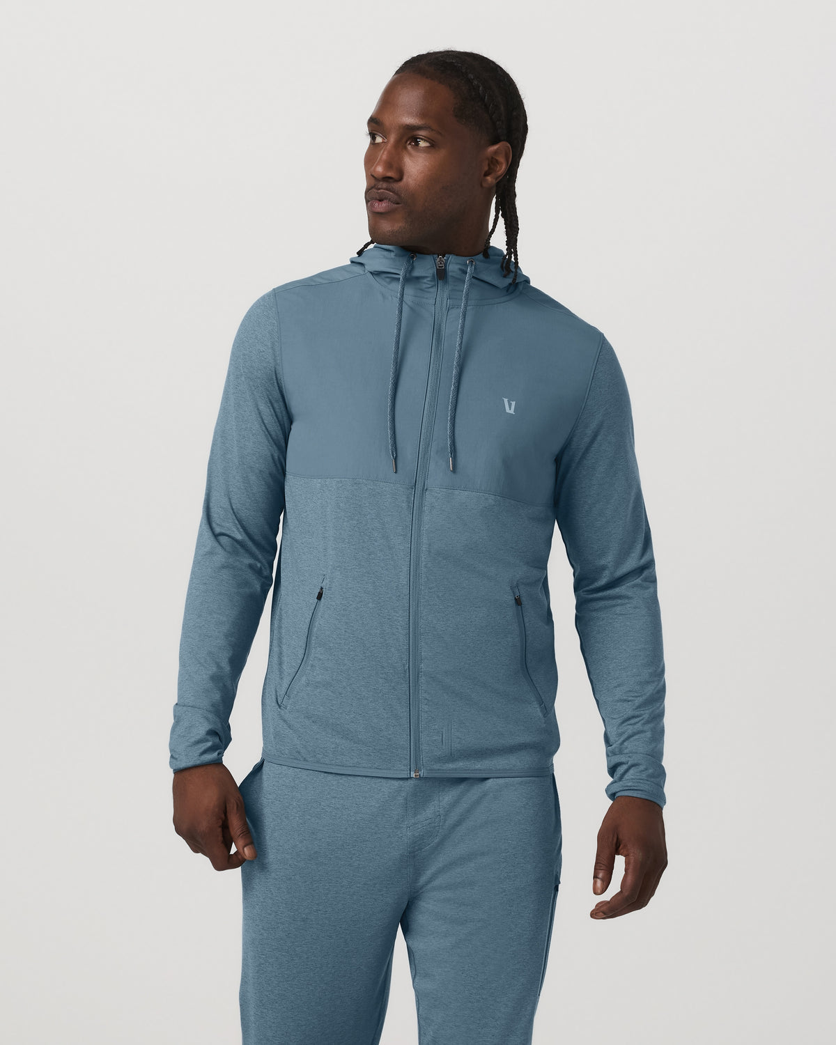 Vuori Sunday Element Jacket Men's Smoke Blue Heather Jacket