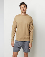 Vuori Ponto Performance Crew Sungold Heather Pullover