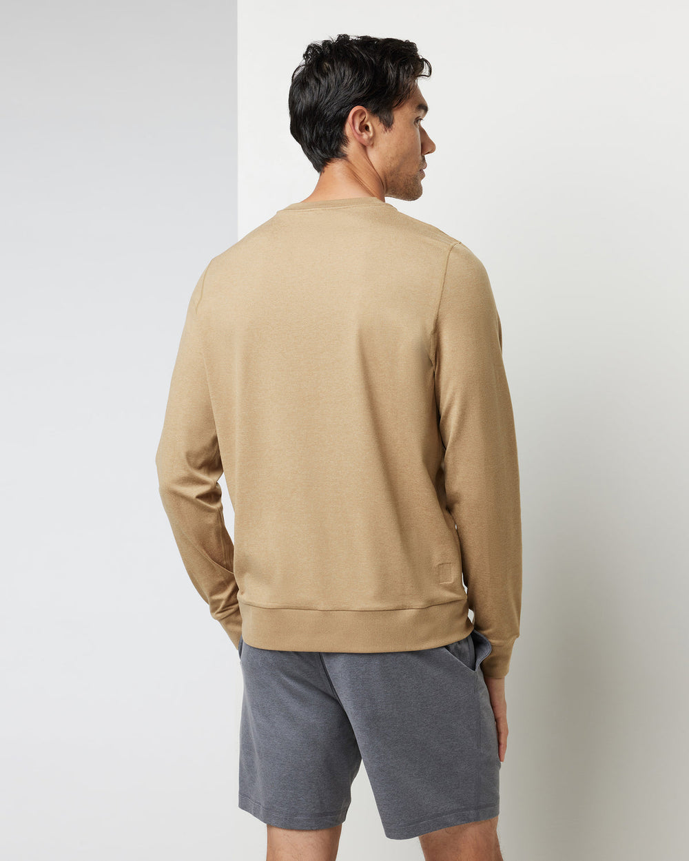 Vuori Ponto Performance Crew Sungold Heather Pullover