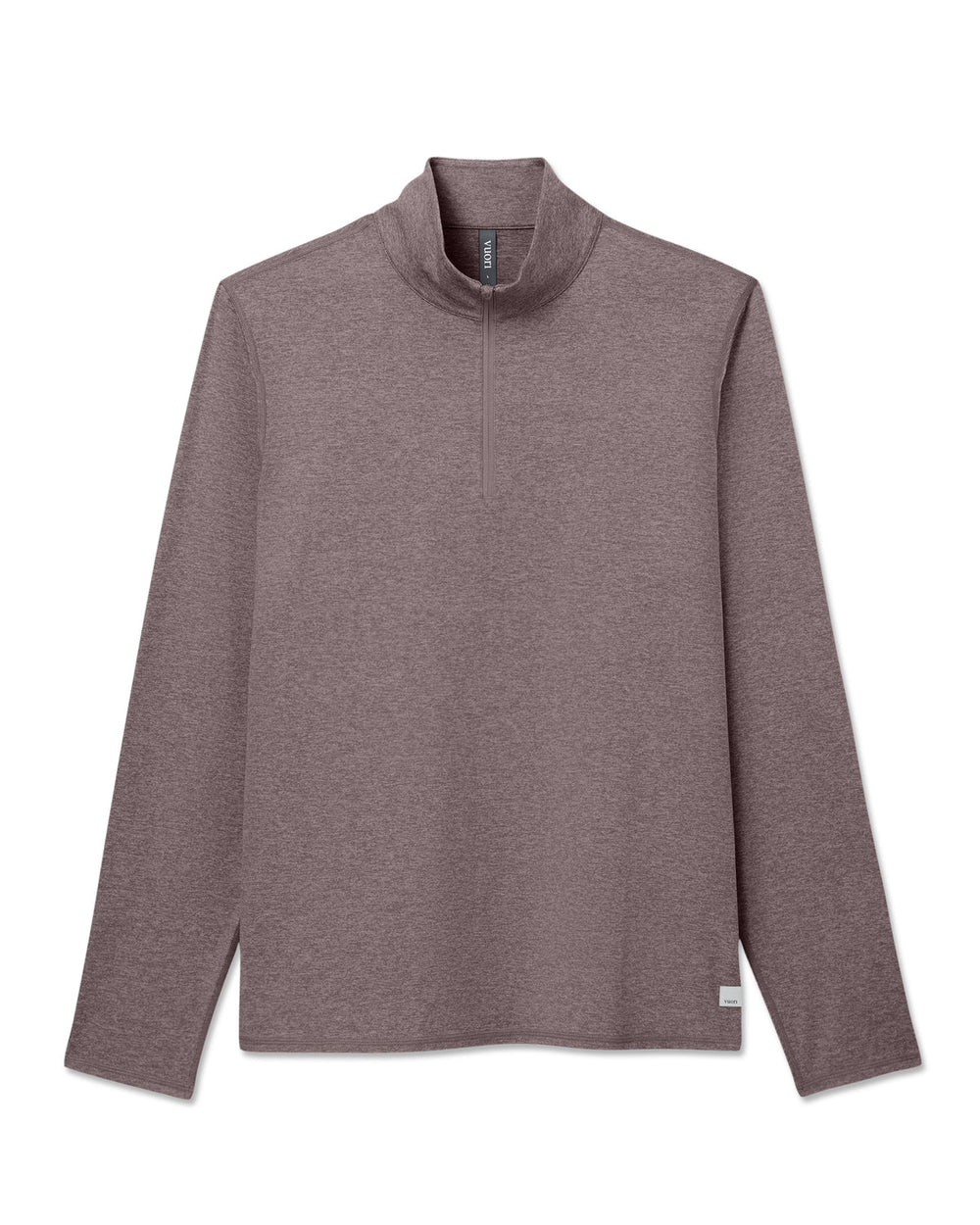 Vuori Ponto 1/2 Zip Mock Neck Men's Huckleberry Heather Top