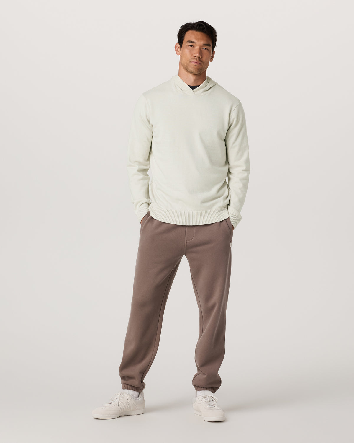 Vuori Fluent Sweater Hoodie Men's Winter Grey Cashmere Hoodie