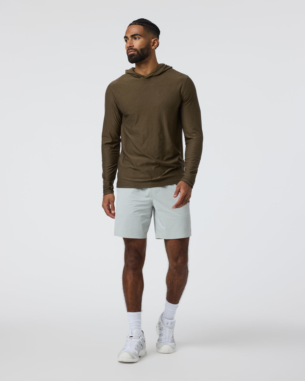 Vuori Strato Tech Hoodie Men's Moss Green Workout Hoodie