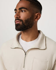 Vuori Beach Fleece 1/2 Zip - Relaxed Bone Heather Pullover