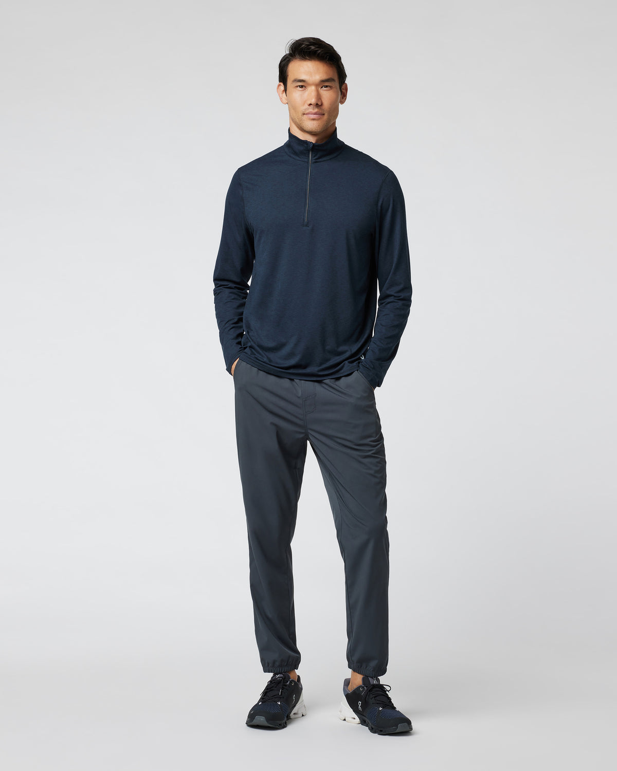 Vuori Ease Performance Half Zip 2.0 Ink Heather