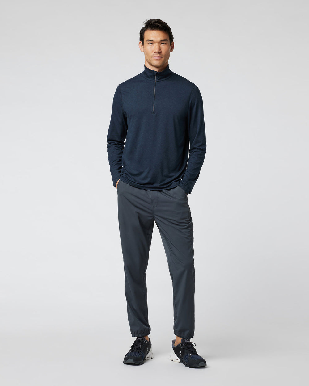 Vuori Ease Performance Half Zip 2.0 Ink Heather