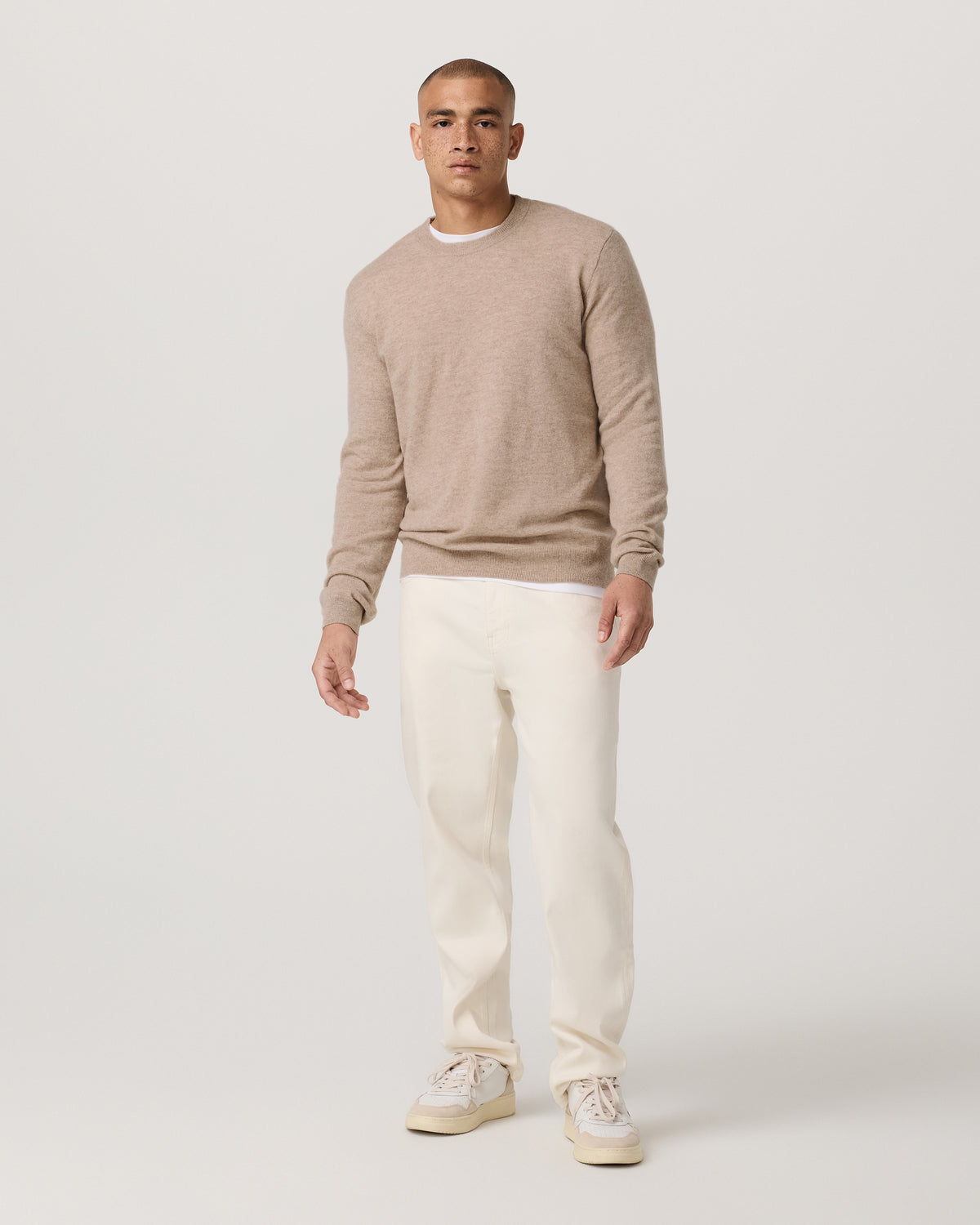 Vuori Berik Cashmere Sweater Men's Oatmeal Heather Sweater