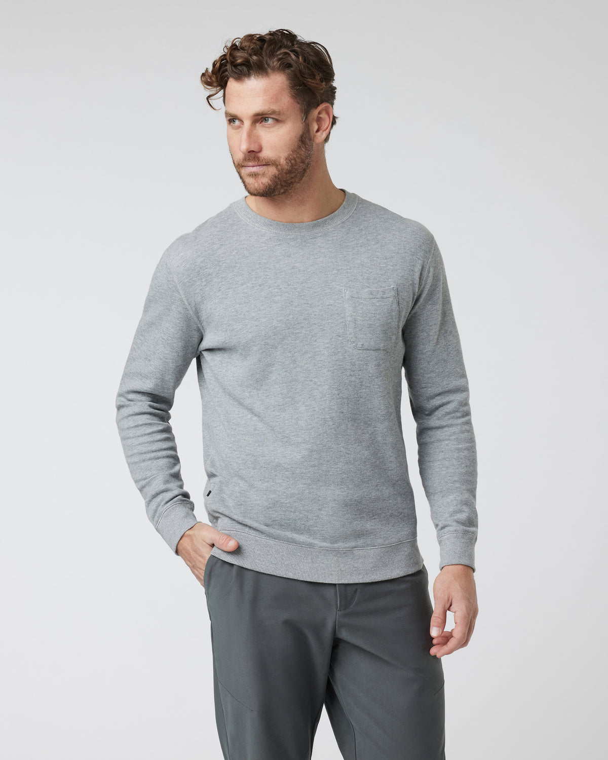 Vuori Jeffreys Pullover Heather Grey Pullover Clothing