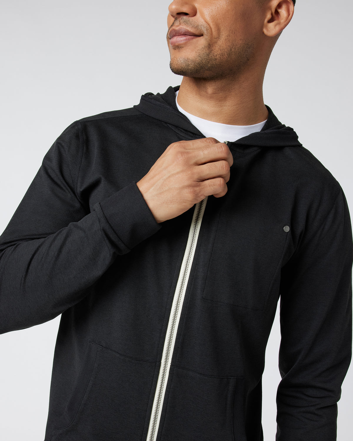 Vuori Coronado Hoodie Men's Black Zip Up Hoodie