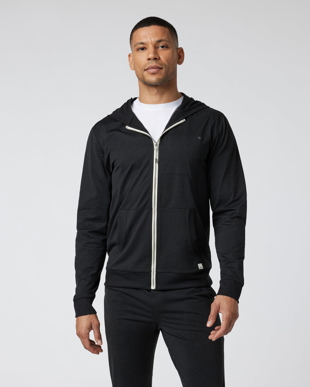 Vuori Coronado Hoodie Men's Black Zip Up Hoodie