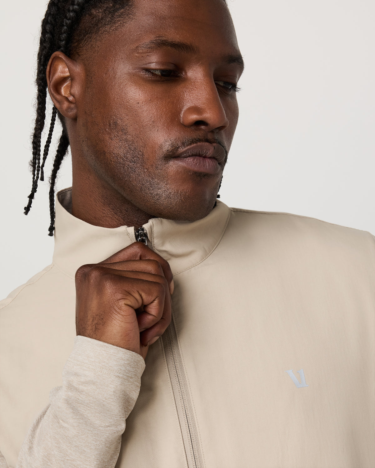 Vuori Sunday Element 1/2 Zip Men's Toast Heather Pullover