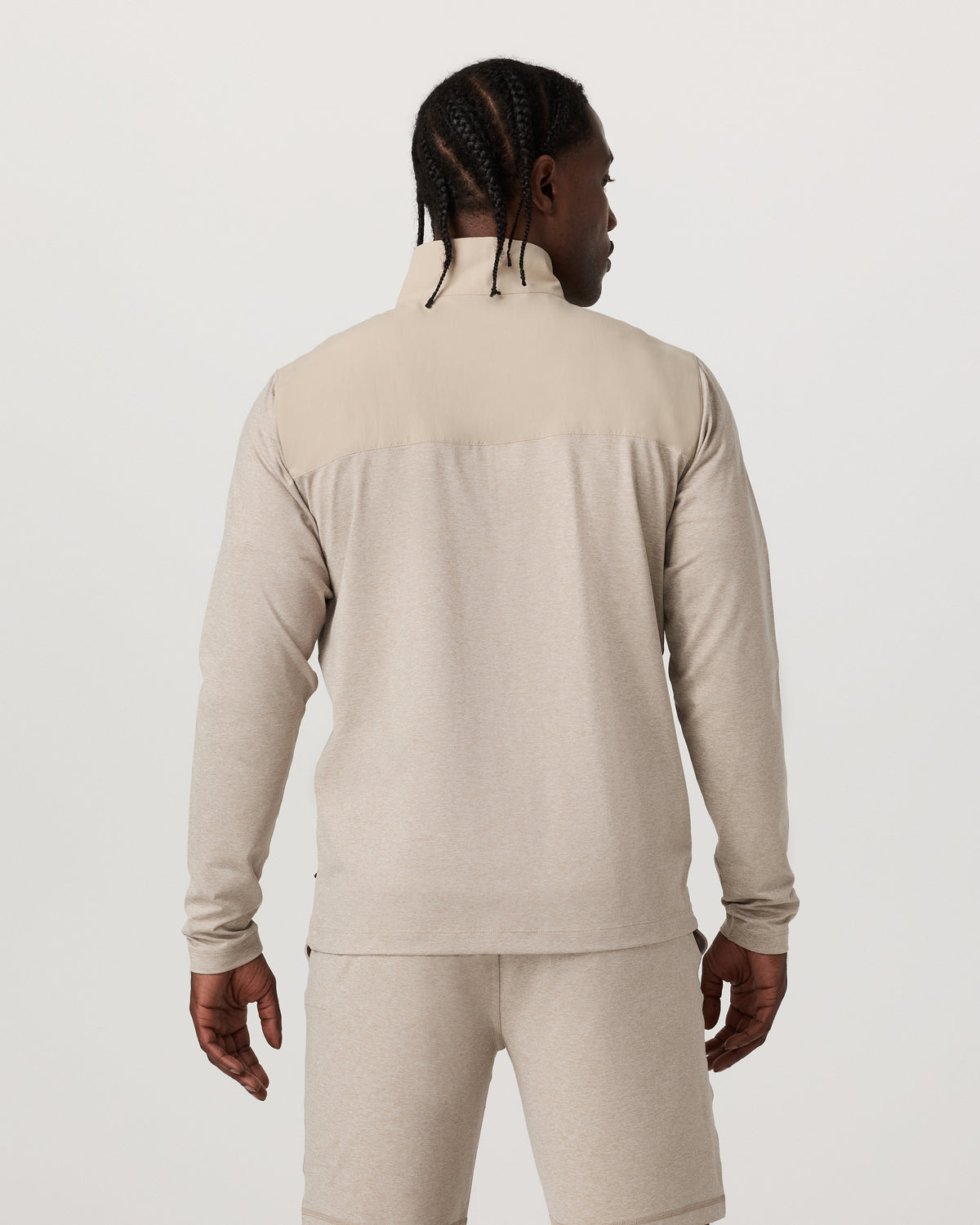Vuori Sunday Element 1/2 Zip Men's Toast Heather Pullover